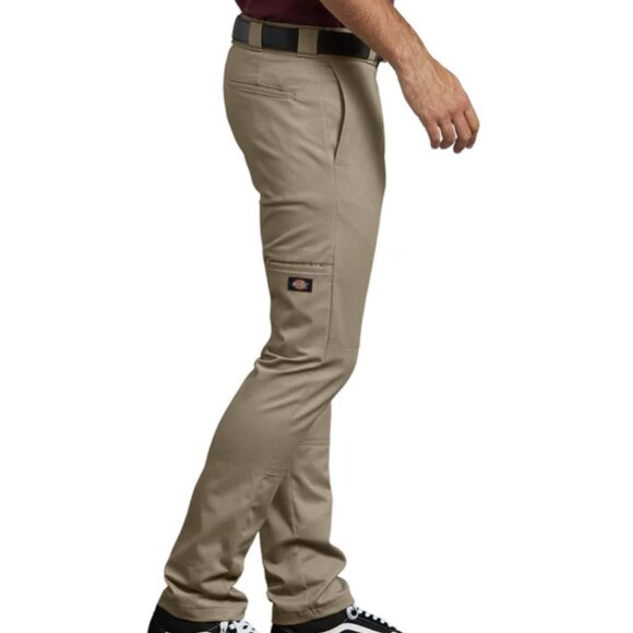 Dickies Men's Skinny Straight Fit Double Knee Work Pants - WP811 - Desert Sand - Picture 3 of 3